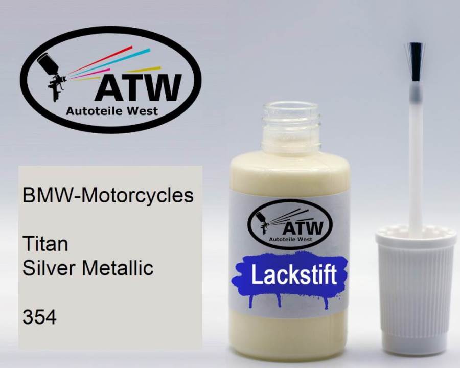 BMW-Motorcycles, Titan Silver Metallic, 354: 20ml Lackstift, von ATW Autoteile West.